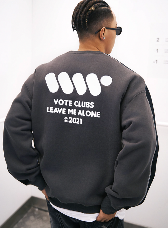 VOTE VVVVOTE Color Blocked Striped Sweatshirt