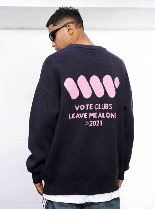 VOTE Color Clashing Knit Sweater