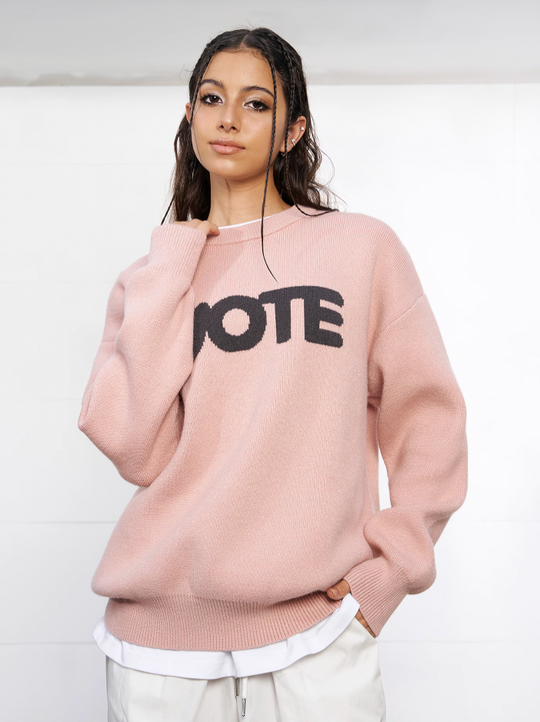 VOTE Color Clashing Knit Sweater