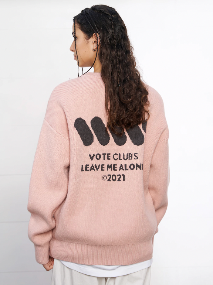 VOTE Color Clashing Knit Sweater