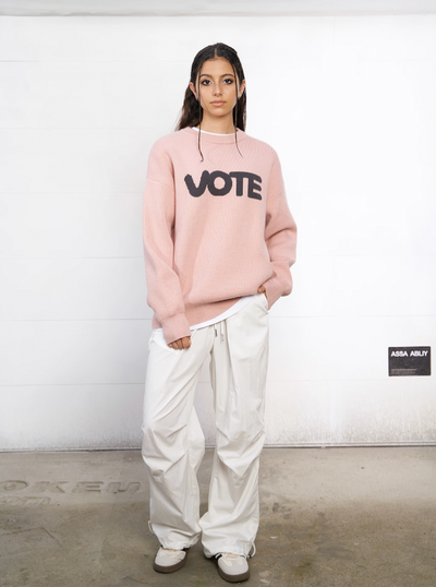 VOTE Color Clashing Knit Sweater