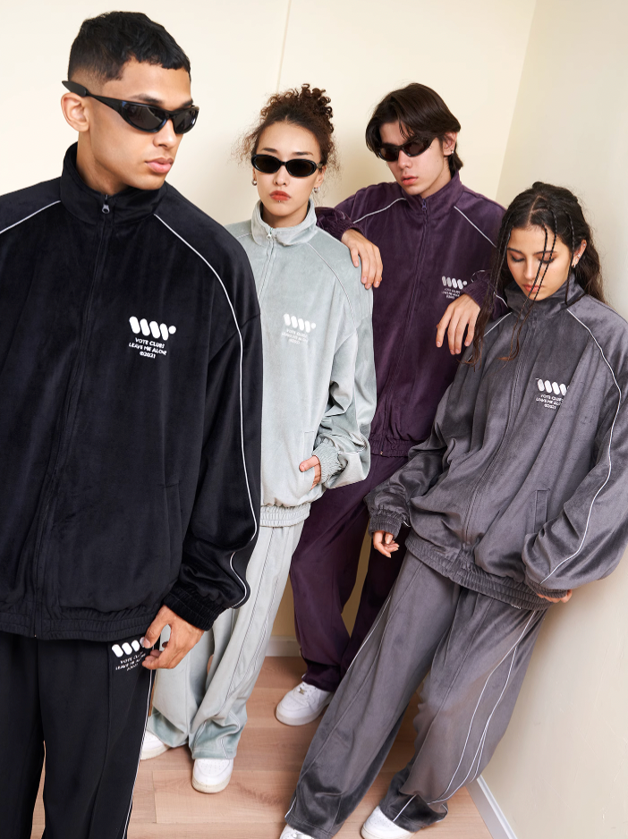 VOTE Athleisure Velvet Sports Pants