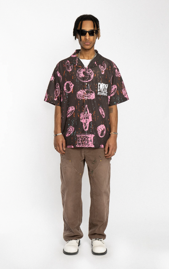 EMPTY REFERENCE Jewelry Full Printed Short Sleeve Shirt