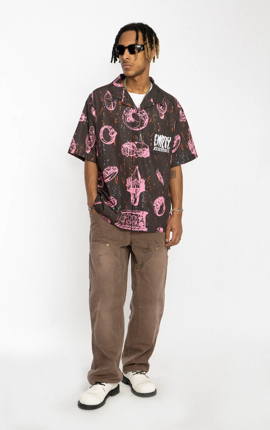 EMPTY REFERENCE Jewelry Full Printed Short Sleeve Shirt