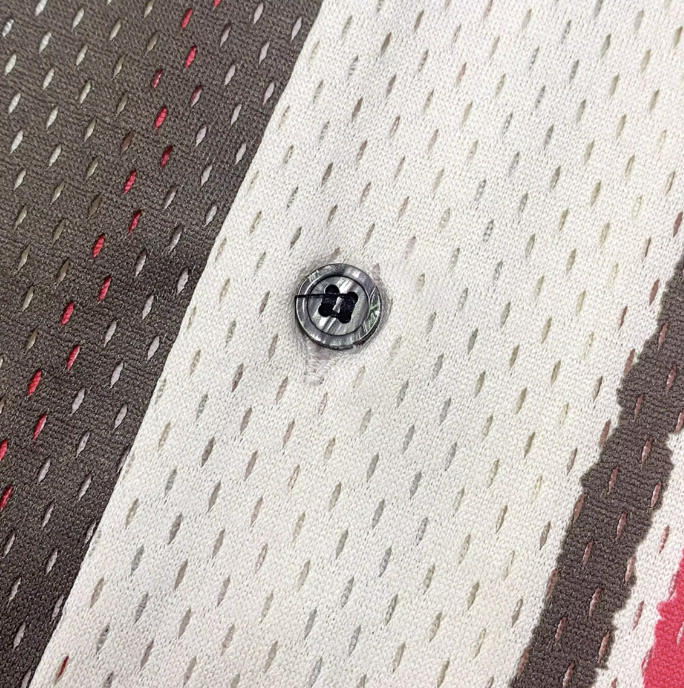 EMPTY REFERENCE Hand Painted Striped Short Sleeved Shirt