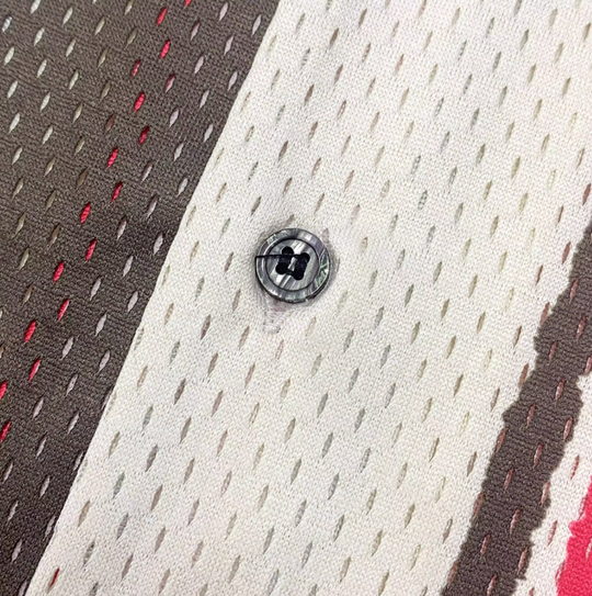 EMPTY REFERENCE Hand Painted Striped Short Sleeved Shirt