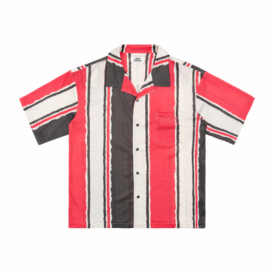 EMPTY REFERENCE Hand Painted Striped Short Sleeved Shirt