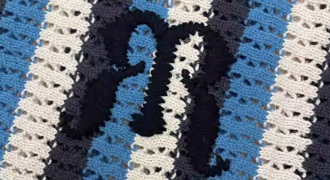 EMPTY REFERENCE Woven Striped Embroidered Long Sleeve Shirt