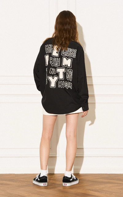 EMPTY REFERENCE Printed Font Long Sleeve Shirt