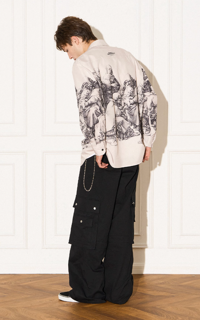 EMPTY REFERENCE Saint Son Print Long Sleeve Shirt