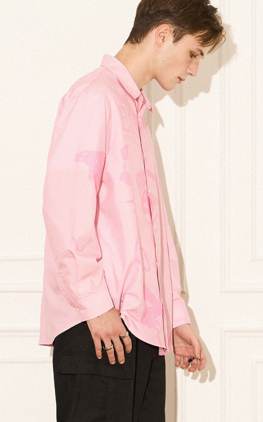 EMPTY REFERENCE Pink Portrait Long Sleeve Shirt
