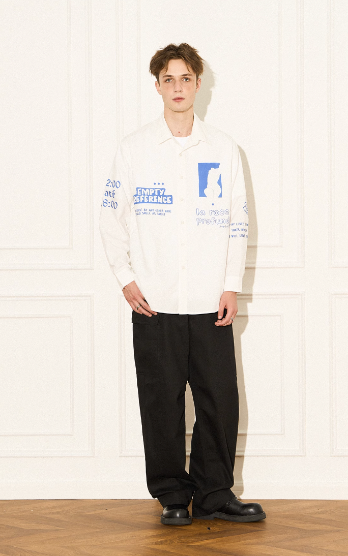 EMPTY REFERENCE Rose Poetry Long Sleeve Shirt