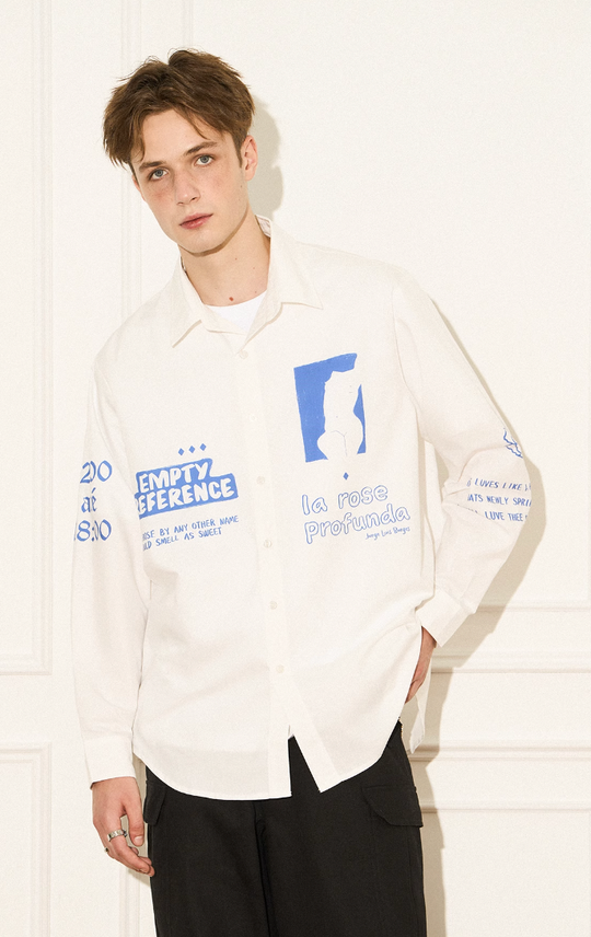 EMPTY REFERENCE Rose Poetry Long Sleeve Shirt