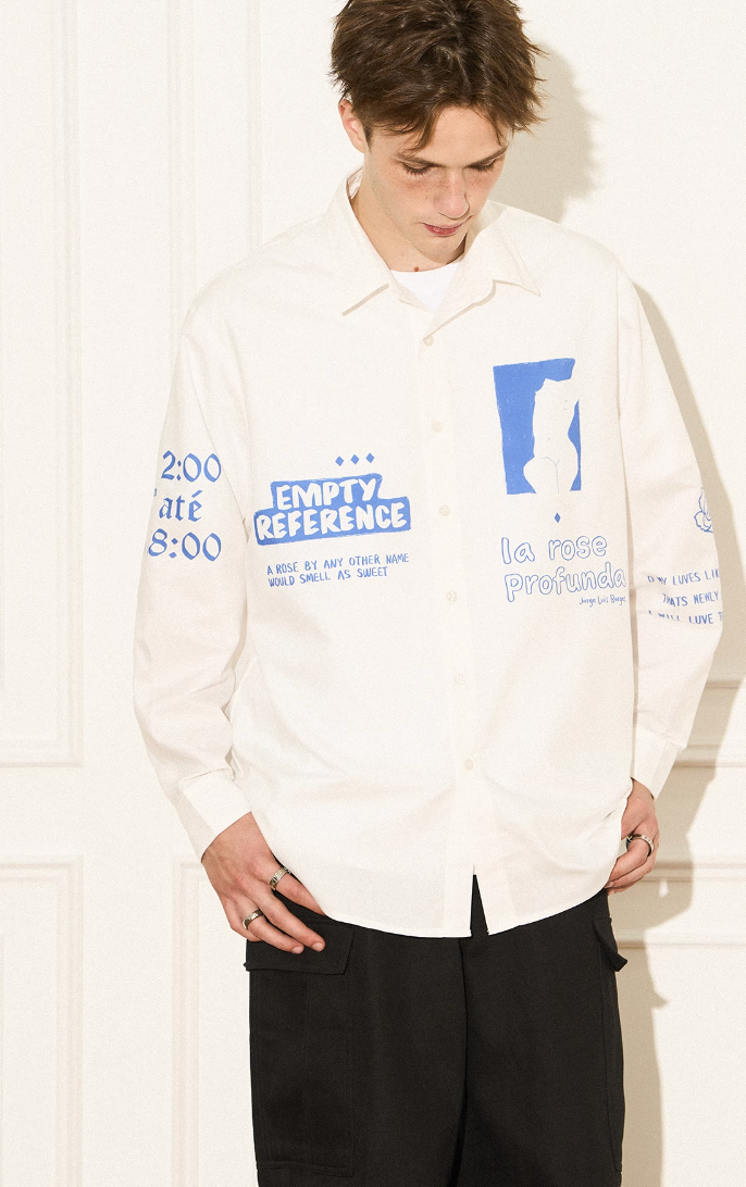 EMPTY REFERENCE Rose Poetry Long Sleeve Shirt