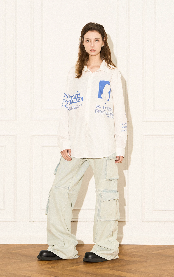 EMPTY REFERENCE Rose Poetry Long Sleeve Shirt