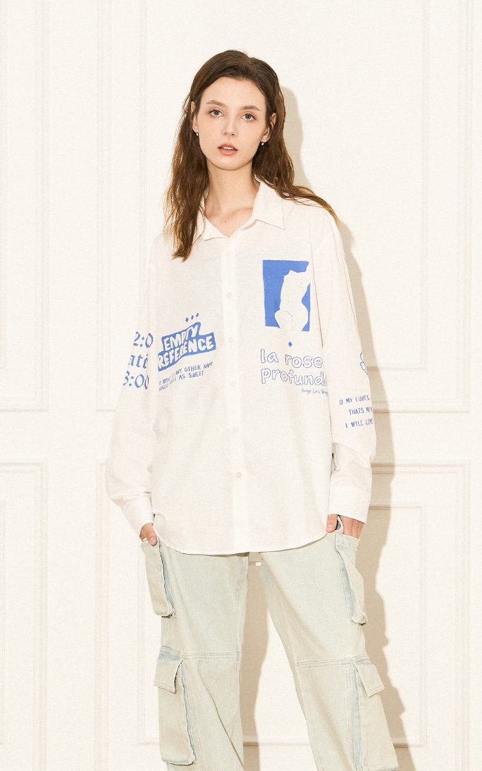 EMPTY REFERENCE Rose Poetry Long Sleeve Shirt