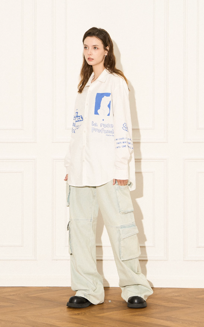 EMPTY REFERENCE Rose Poetry Long Sleeve Shirt