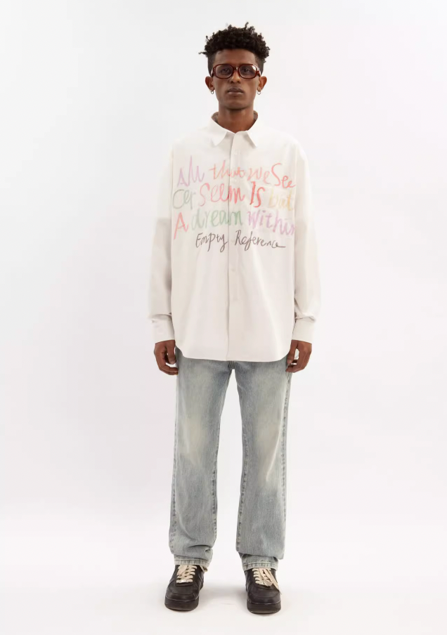 EMPTY REFERENCE Colorful Graffiti Letter Long Sleeve Shirt