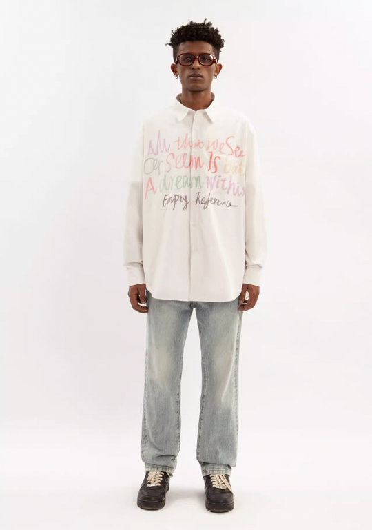 EMPTY REFERENCE Colorful Graffiti Letter Long Sleeve Shirt