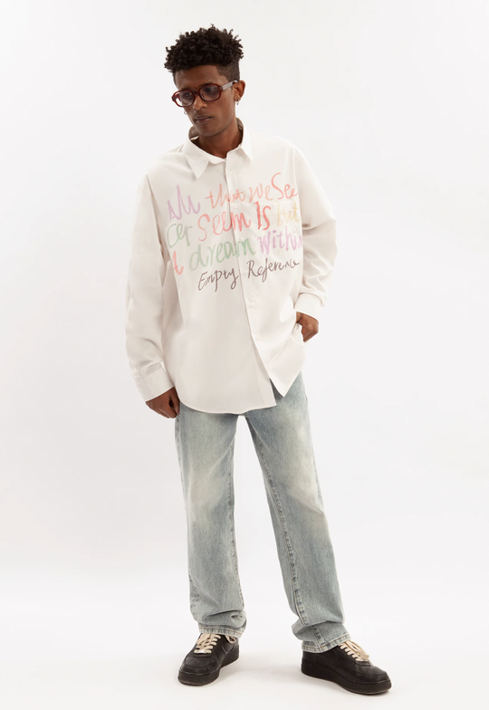 EMPTY REFERENCE Colorful Graffiti Letter Long Sleeve Shirt