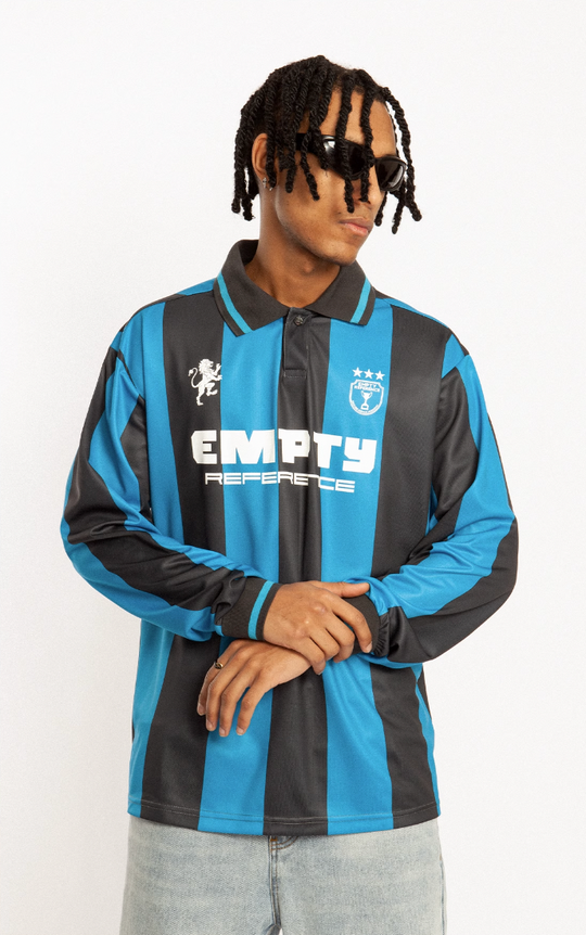 EMPTY REFERENCE Striped Sports Long Sleeve Polo