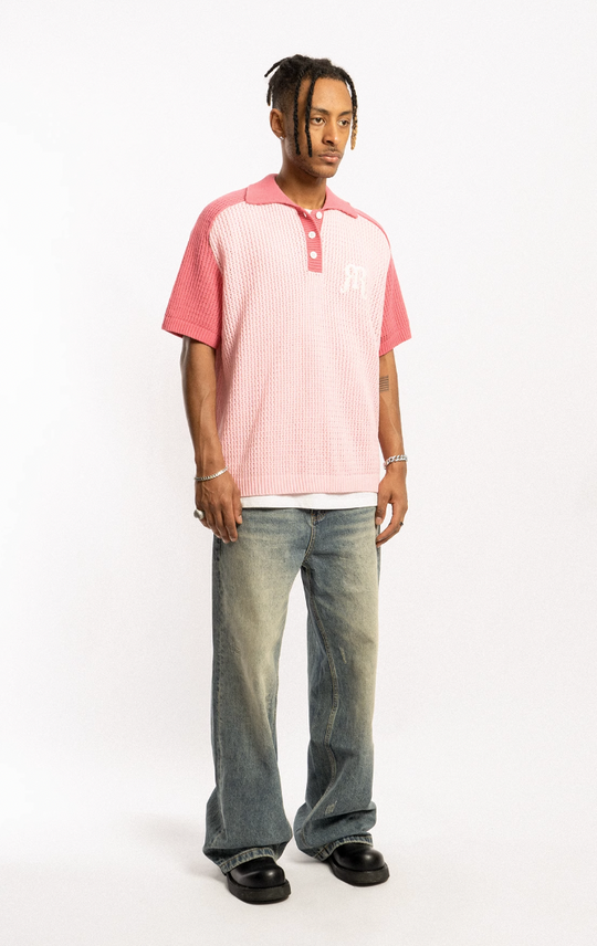 EMPTY REFERENCE Raglan Sleeve Knit Polo