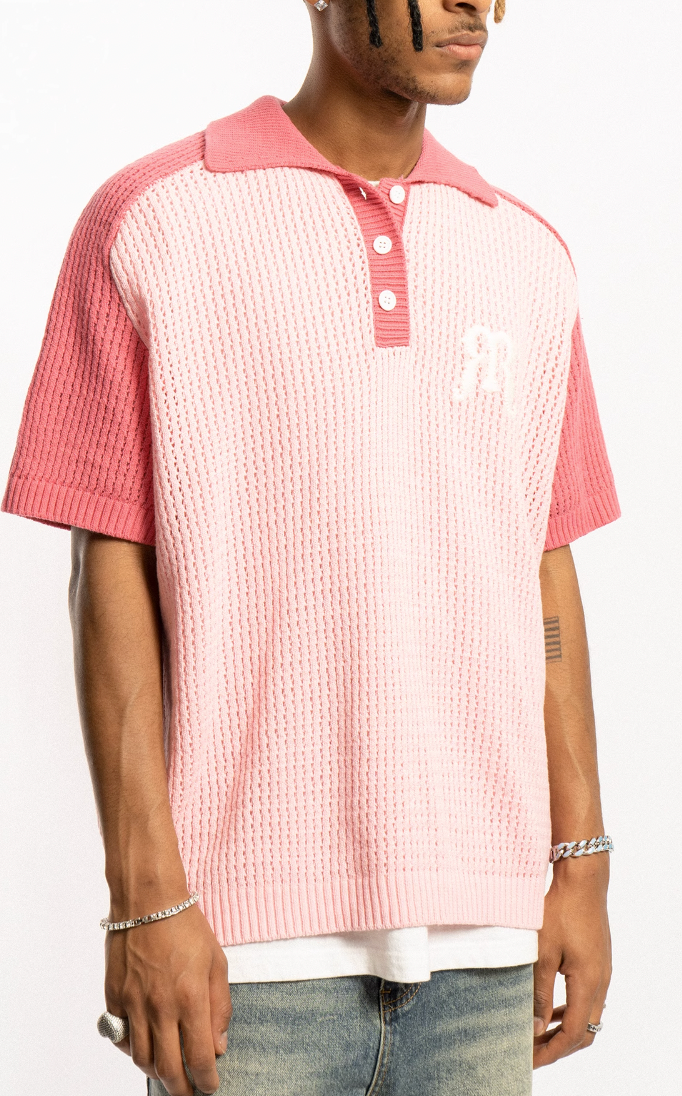 EMPTY REFERENCE Raglan Sleeve Knit Polo