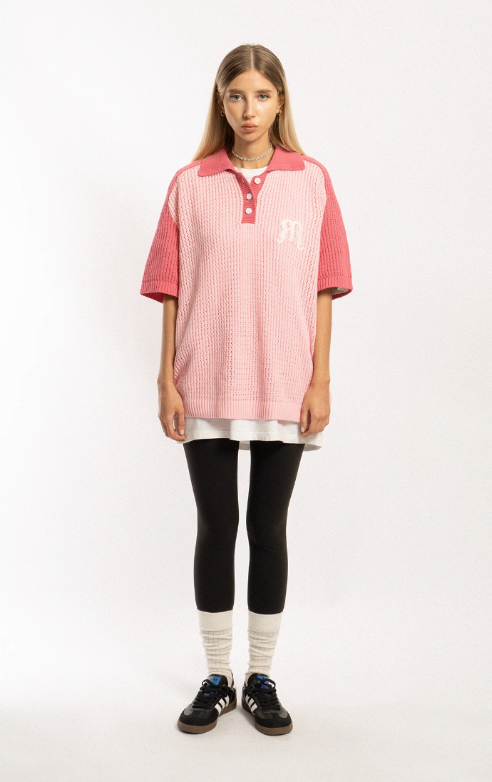 EMPTY REFERENCE Raglan Sleeve Knit Polo