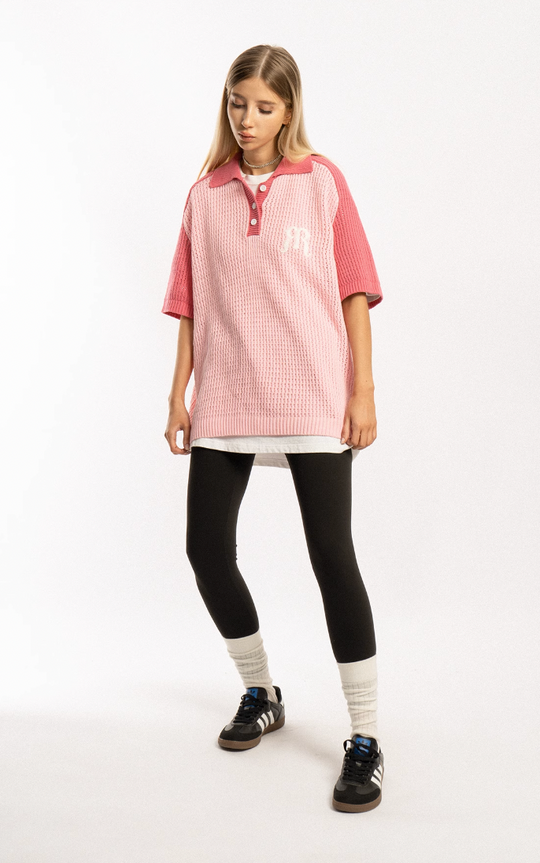 EMPTY REFERENCE Raglan Sleeve Knit Polo
