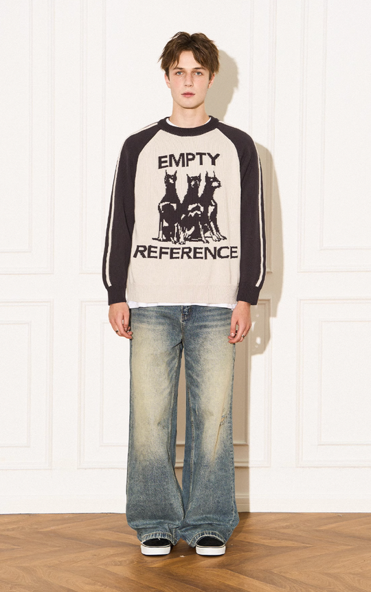 EMPTY REFERENCE Doberman Knit Sweater