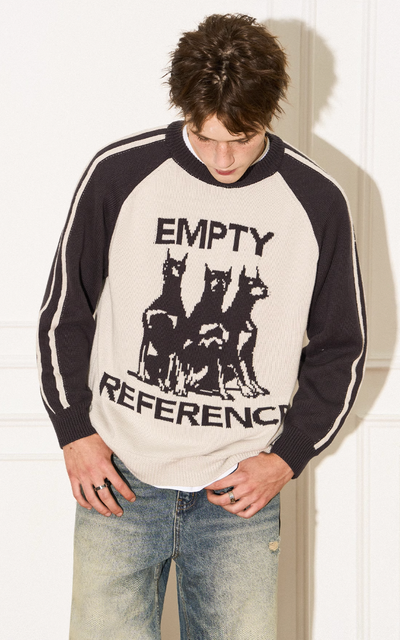 EMPTY REFERENCE Doberman Knit Sweater