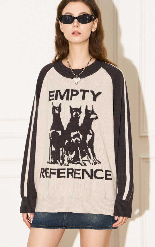 EMPTY REFERENCE Doberman Knit Sweater