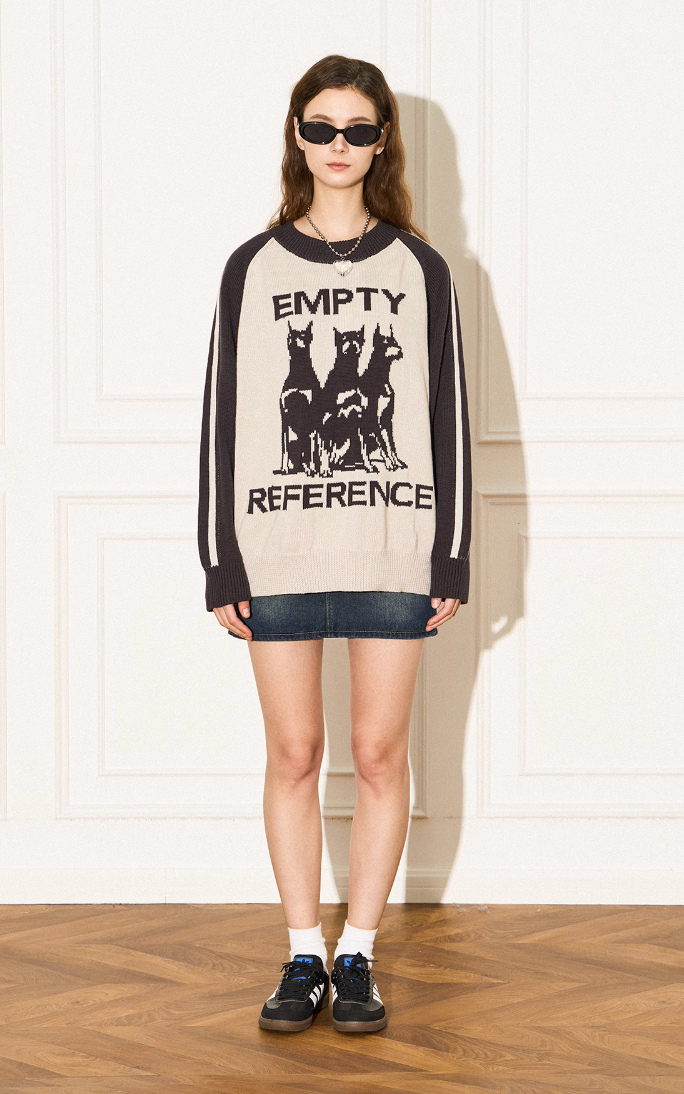 EMPTY REFERENCE Doberman Knit Sweater