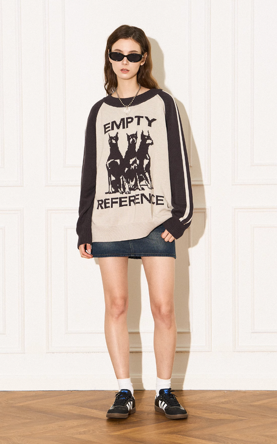 EMPTY REFERENCE Doberman Knit Sweater
