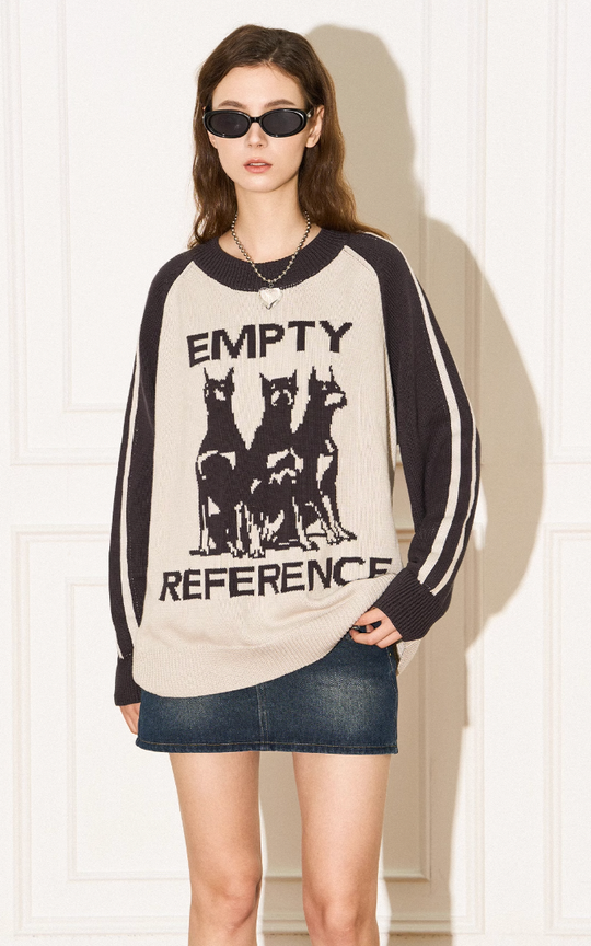 EMPTY REFERENCE Doberman Knit Sweater