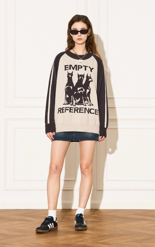 EMPTY REFERENCE Doberman Knit Sweater
