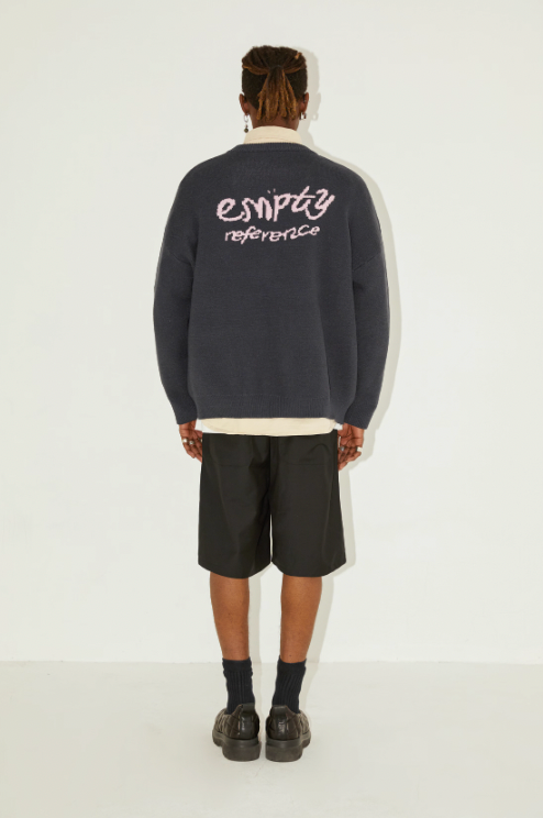 EMPTY REFERENCE Love Hugging Bear Jacquard Knit Sweater