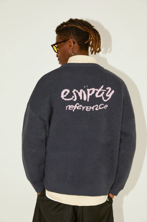 EMPTY REFERENCE Love Hugging Bear Jacquard Knit Sweater