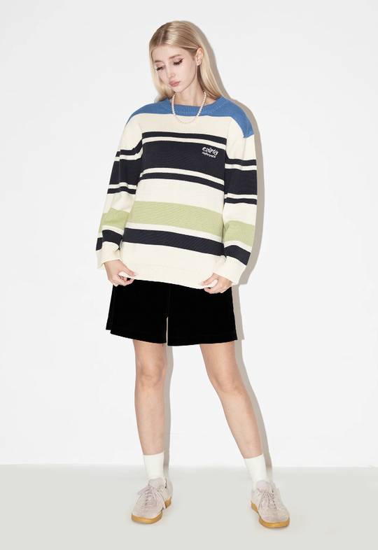 EMPTY REFERENCE Stripes Multi Color Knit Sweater
