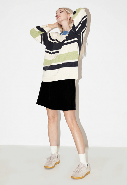EMPTY REFERENCE Stripes Multi Color Knit Sweater