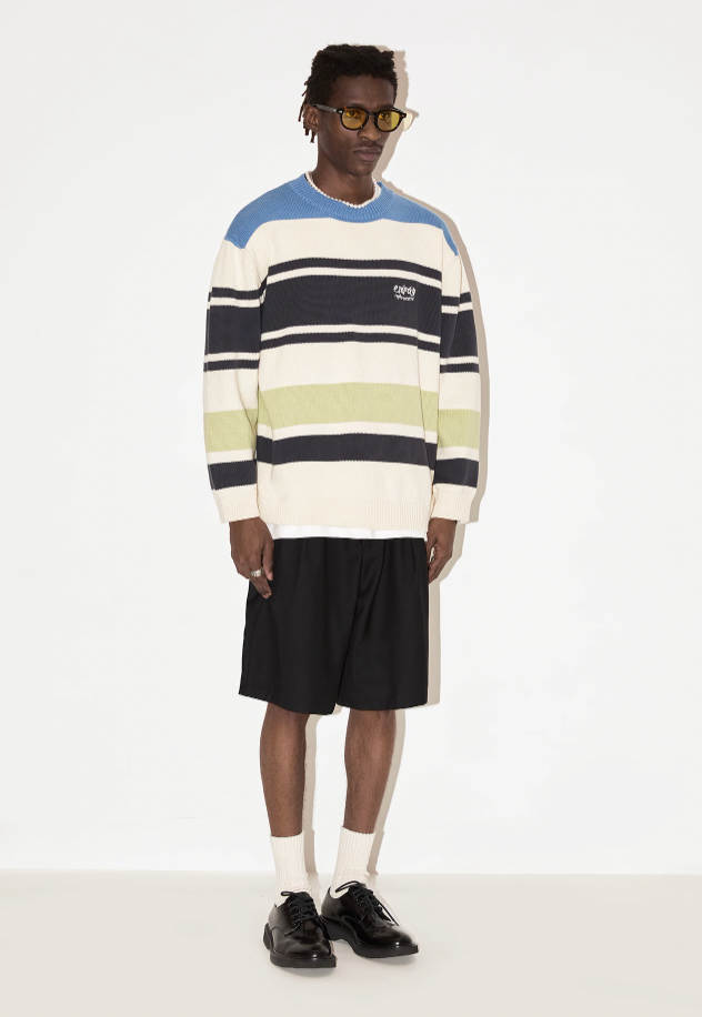 EMPTY REFERENCE Stripes Multi Color Knit Sweater