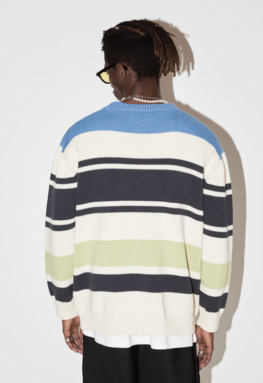EMPTY REFERENCE Stripes Multi Color Knit Sweater