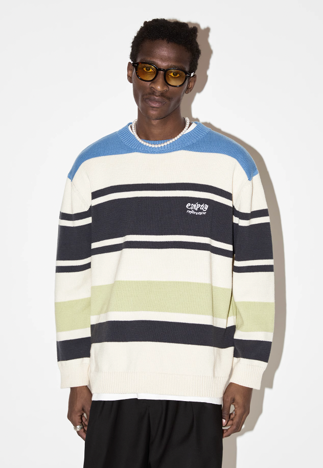 EMPTY REFERENCE Stripes Multi Color Knit Sweater