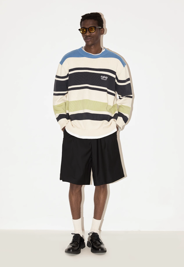 EMPTY REFERENCE Stripes Multi Color Knit Sweater