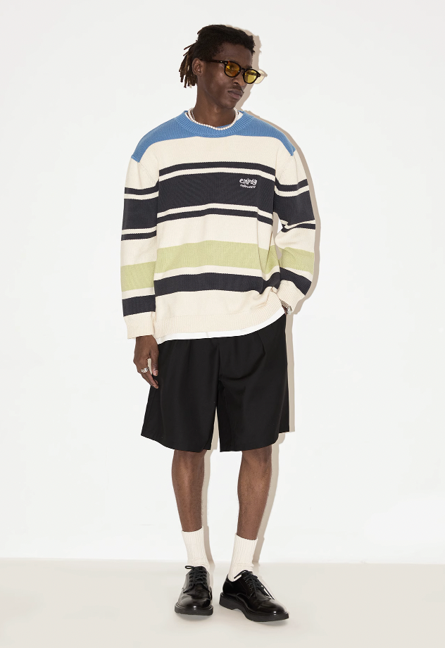 EMPTY REFERENCE Stripes Multi Color Knit Sweater