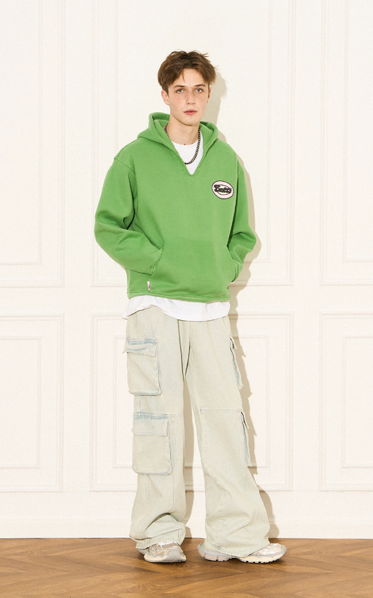 EMPTY REFERENCE Vintage Slogan Print Hoodie