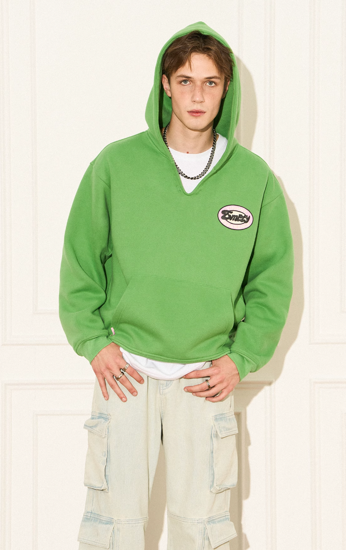 EMPTY REFERENCE Vintage Slogan Print Hoodie