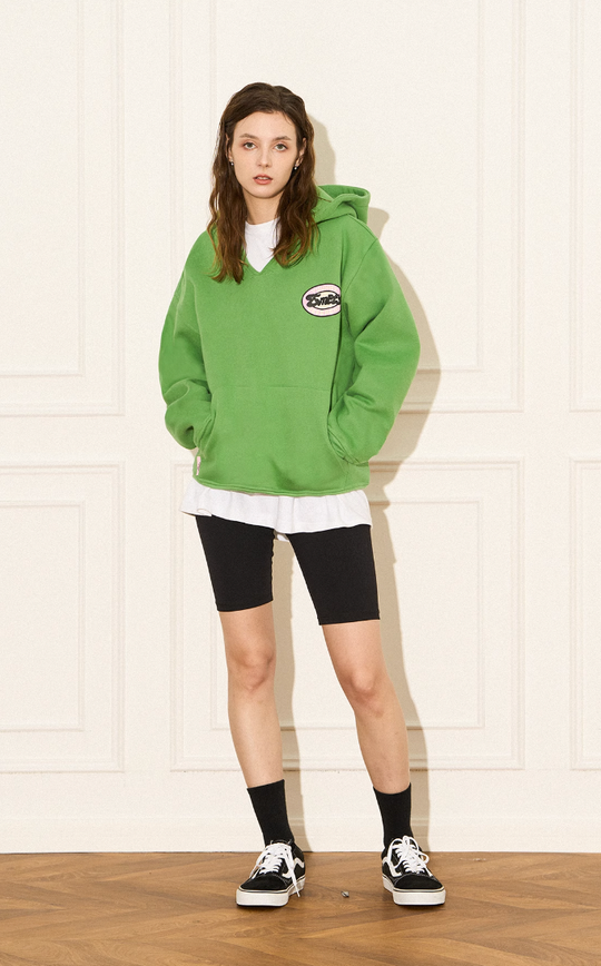 EMPTY REFERENCE Vintage Slogan Print Hoodie