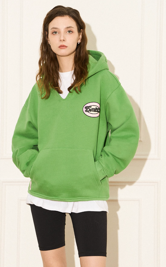 EMPTY REFERENCE Vintage Slogan Print Hoodie