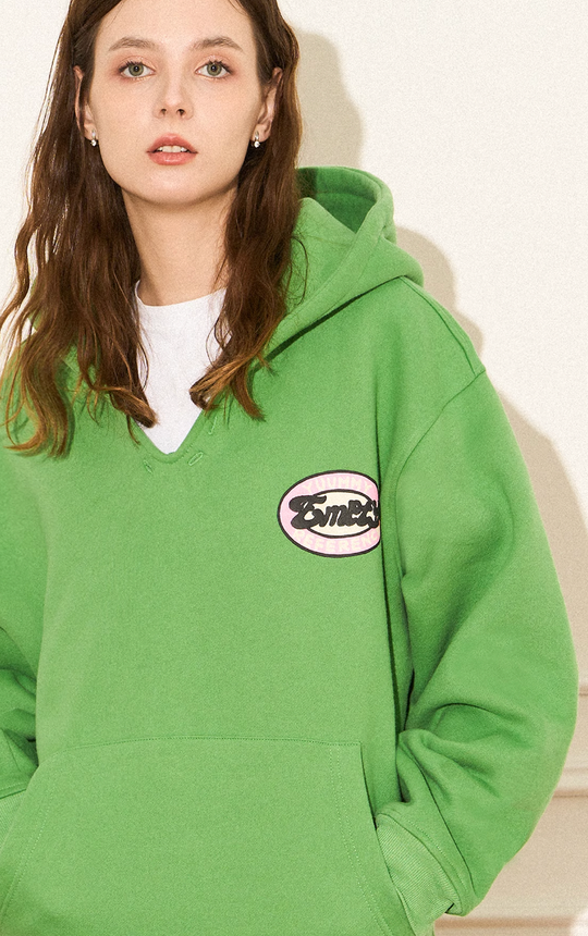 EMPTY REFERENCE Vintage Slogan Print Hoodie